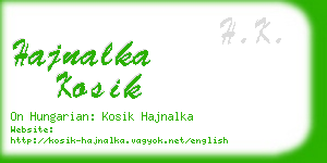 hajnalka kosik business card